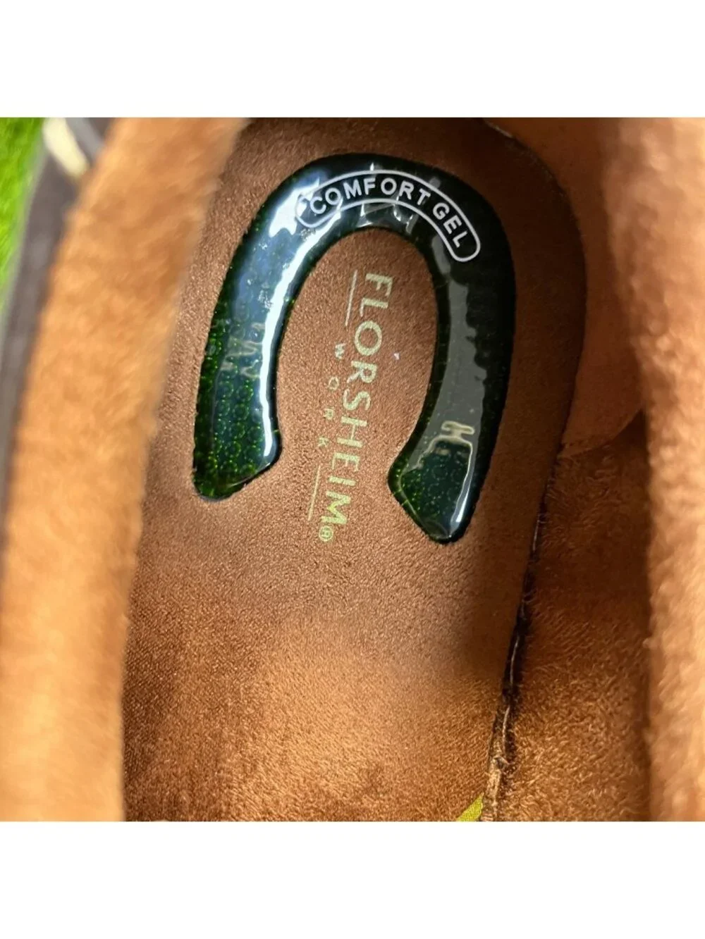 Florsheim Gridley Men Size 11.5 Brown Leather Steel Toe Safety Work Oxford Shoes